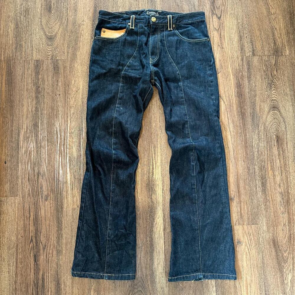 Obelisk spiral flare jeans these